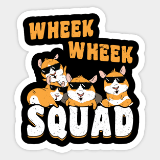 Wheek Wheek Squad Cute and Funny Guinea Pig Sticker